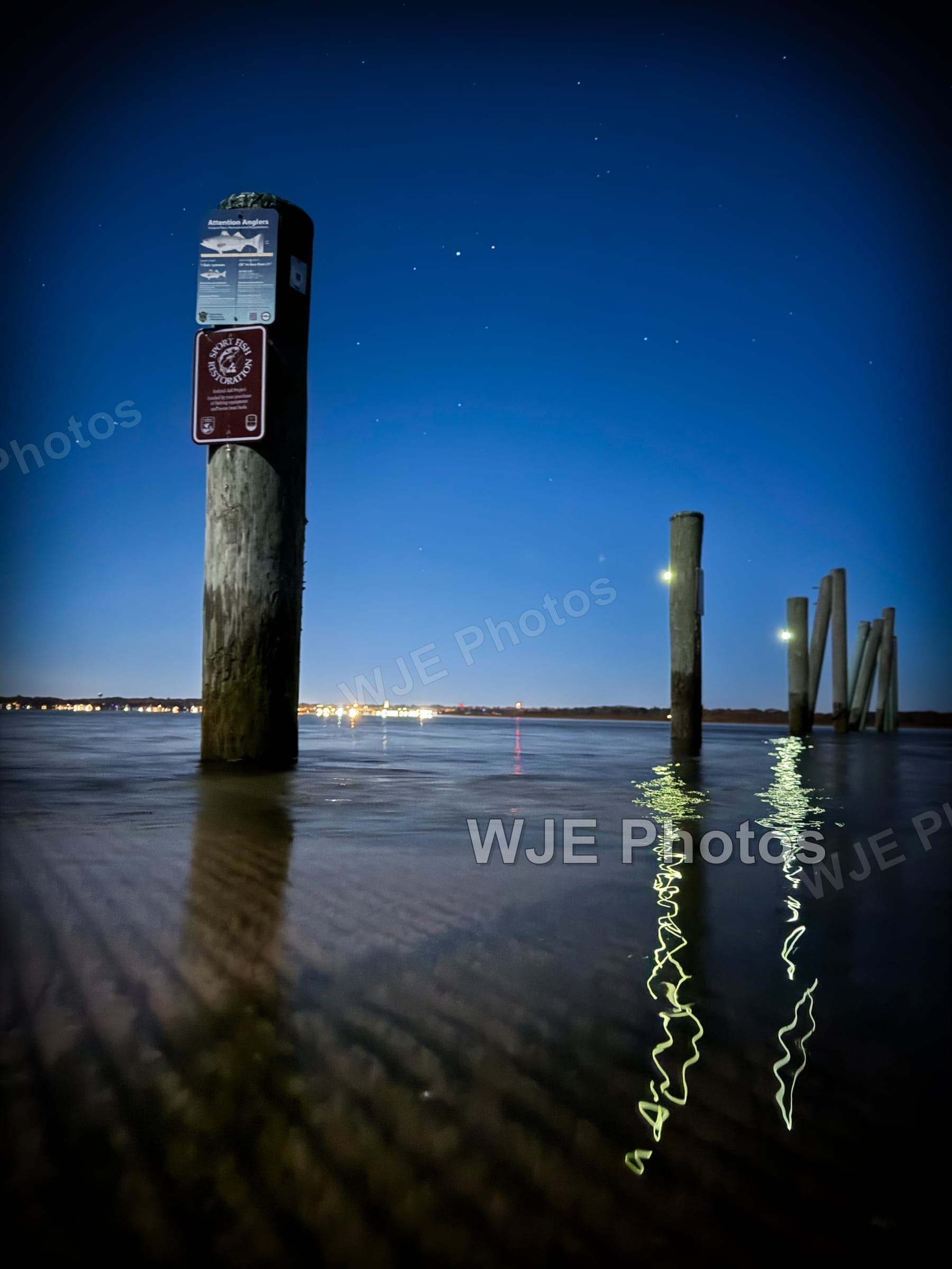 Night scene at Salisbury Reservation